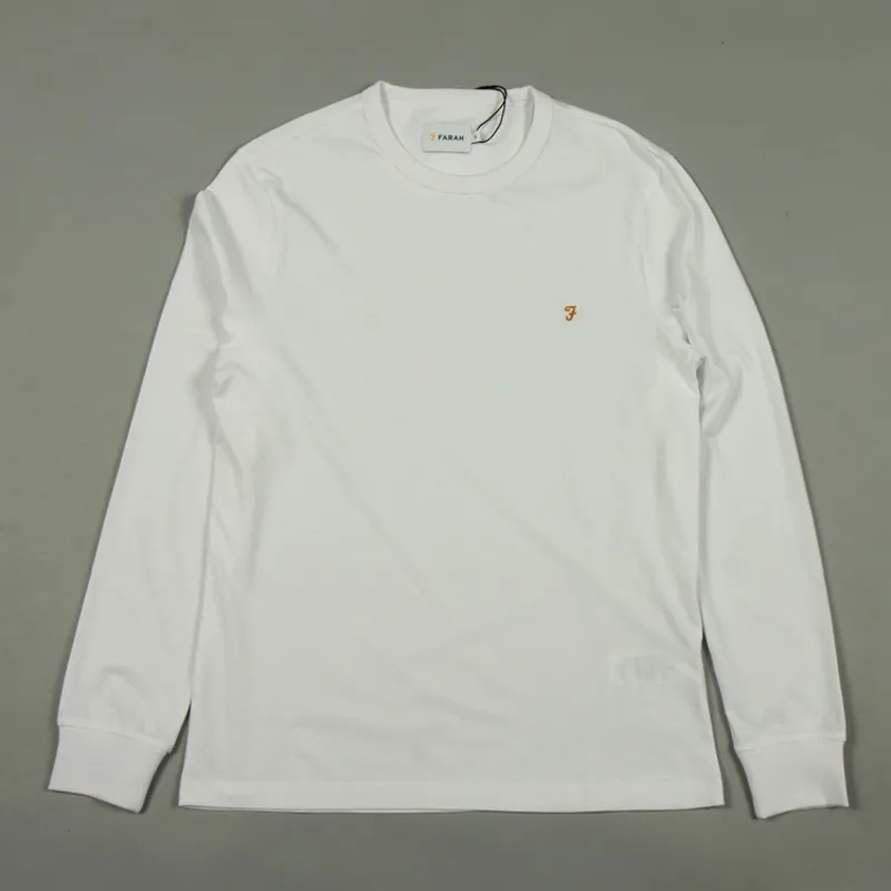 Farah Worthington LS T-Shirt - White